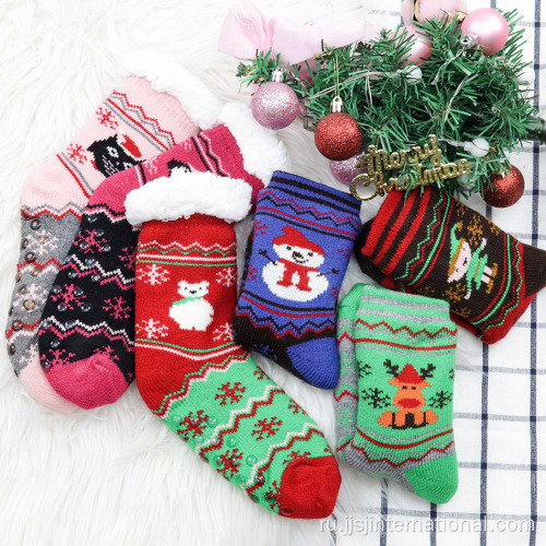 Флисовые рождественские носки из флисового ягненка